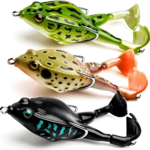 Topwater Frog Lures with Weedless Hooks