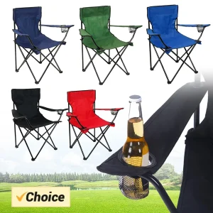 Outdoor Foldable  Camping Chair with Bottle Holder