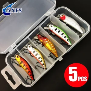 5pcs Lures, Crank Bait Fishing Tackle