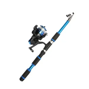 Telescopic Fishing Pole Set Full Kits With Telescopic Fishing Rod And Spinning Reel Baits Hooks Travel Pole Set